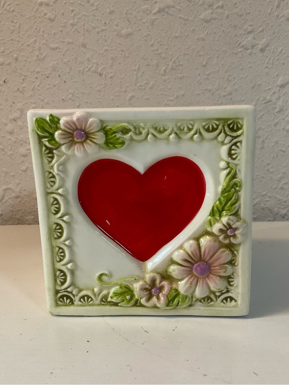 Vintage Relpo Porcelain Valentine Heart Planter